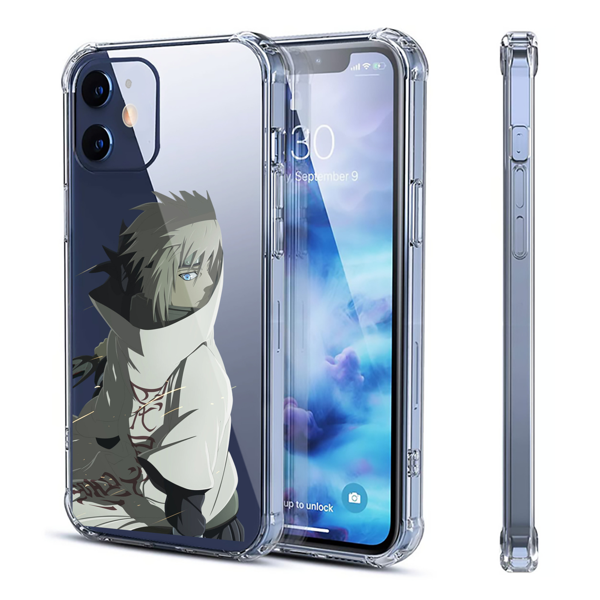 （画像用） NARUTO -ナルト- 波風 ミナト Namikaze Minato 【iPhone 12シリーズ対応】透明スマホケース（クリアソフトケース）